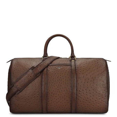 Ostrich Leather Luggage - Mocha