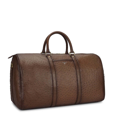 Ostrich Leather Luggage - Mocha