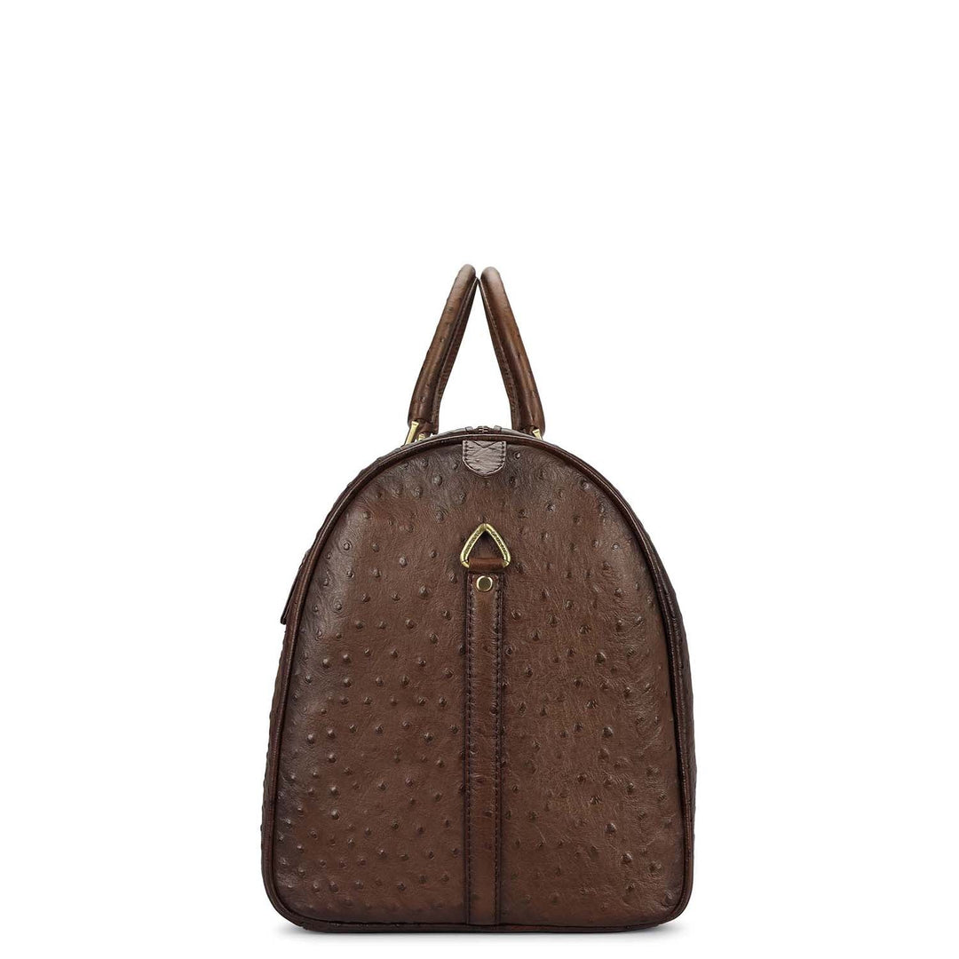 Ostrich Leather Luggage - Mocha