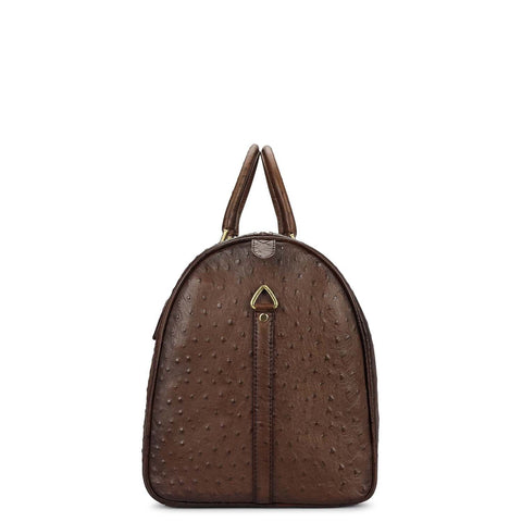 Ostrich Leather Luggage - Mocha