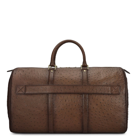 Ostrich Leather Luggage - Mocha