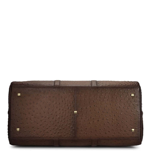 Ostrich Leather Luggage - Mocha