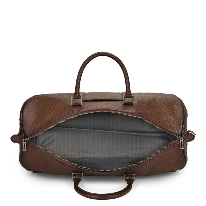 Ostrich Leather Luggage - Mocha