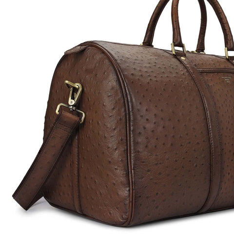 Ostrich Leather Luggage - Mocha