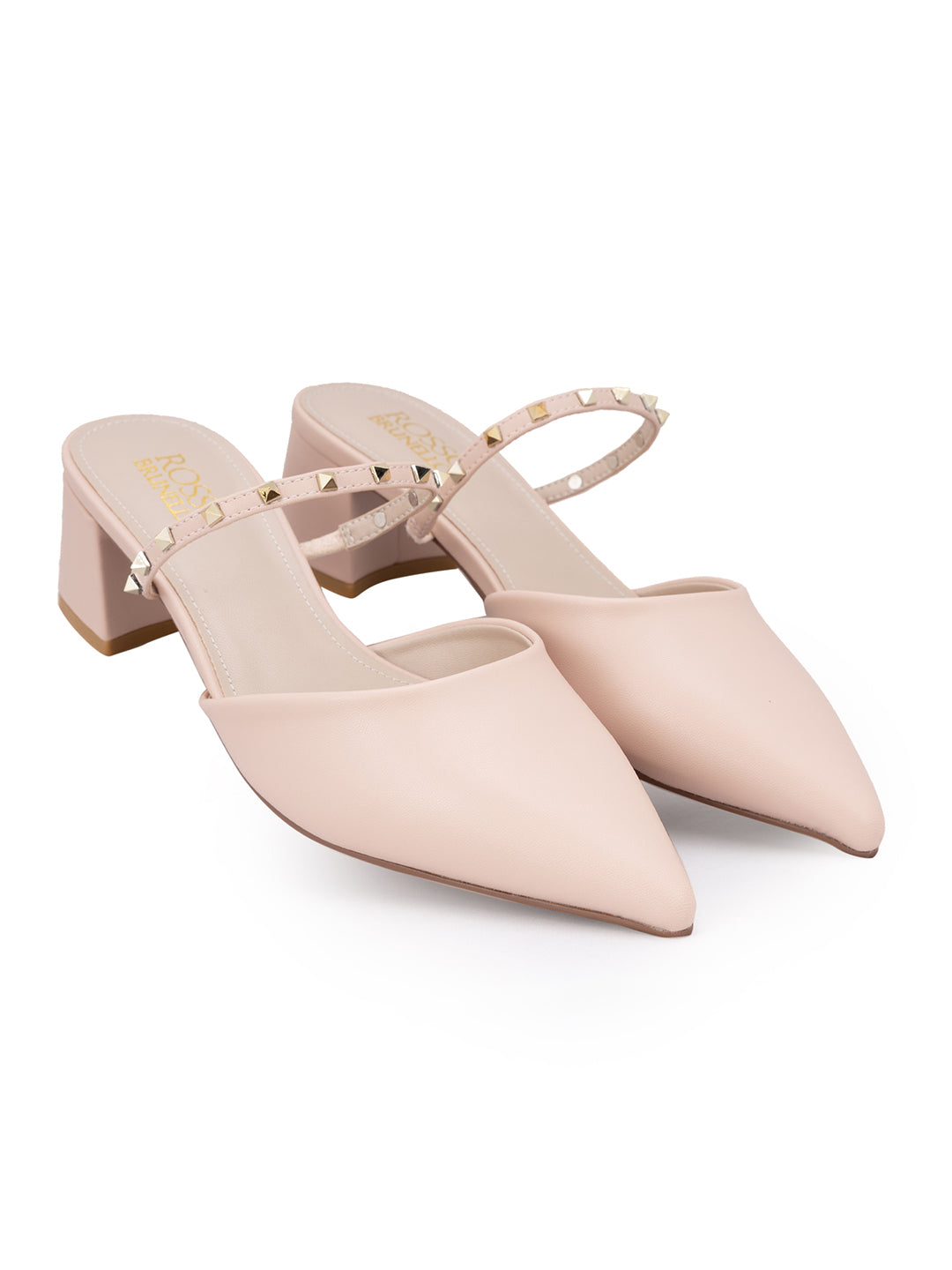 Pink Pointed Toe Block Heels