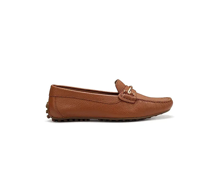 Tan Moccasins With Buckle