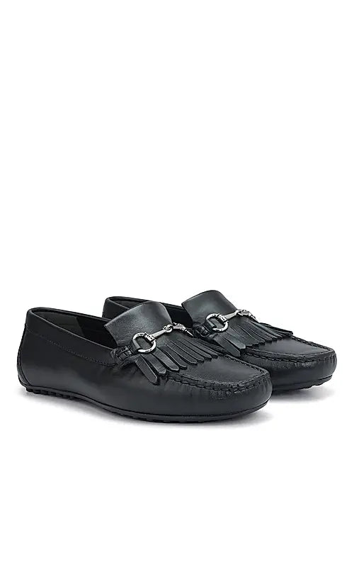 Black Moccasins With Buckle