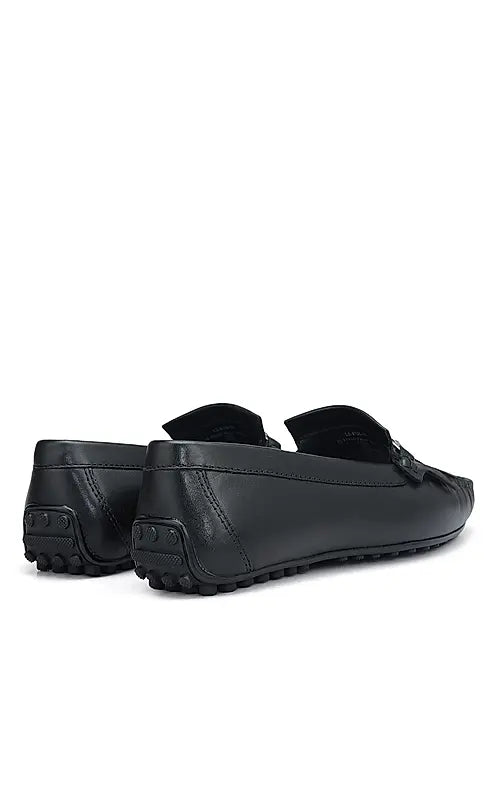 Black Moccasins With Buckle