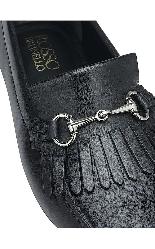Black Moccasins With Buckle