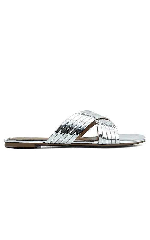 Silver Criss Cross Sliders