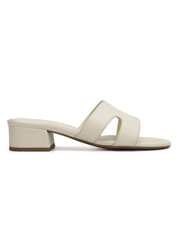 White Curve Heels