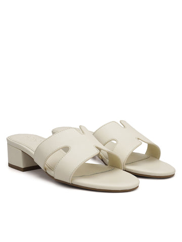 White Curve Heels