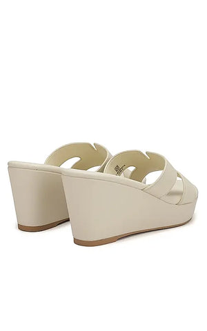 White Curve Wedges