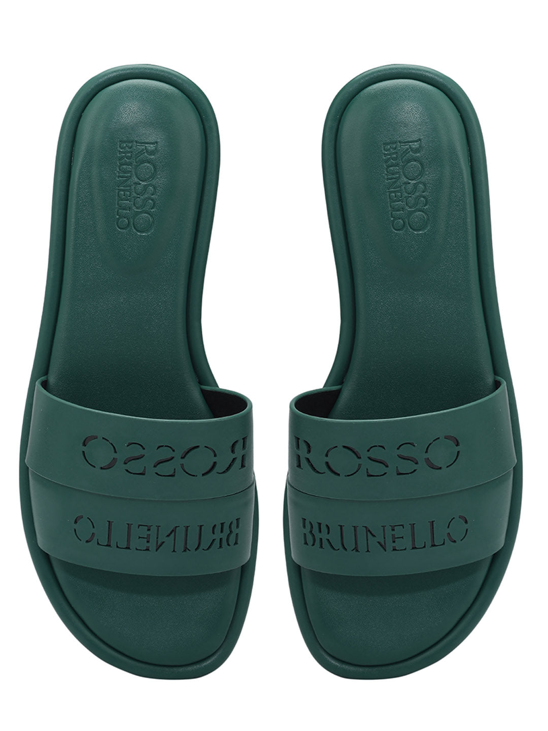 Green Leather Slides