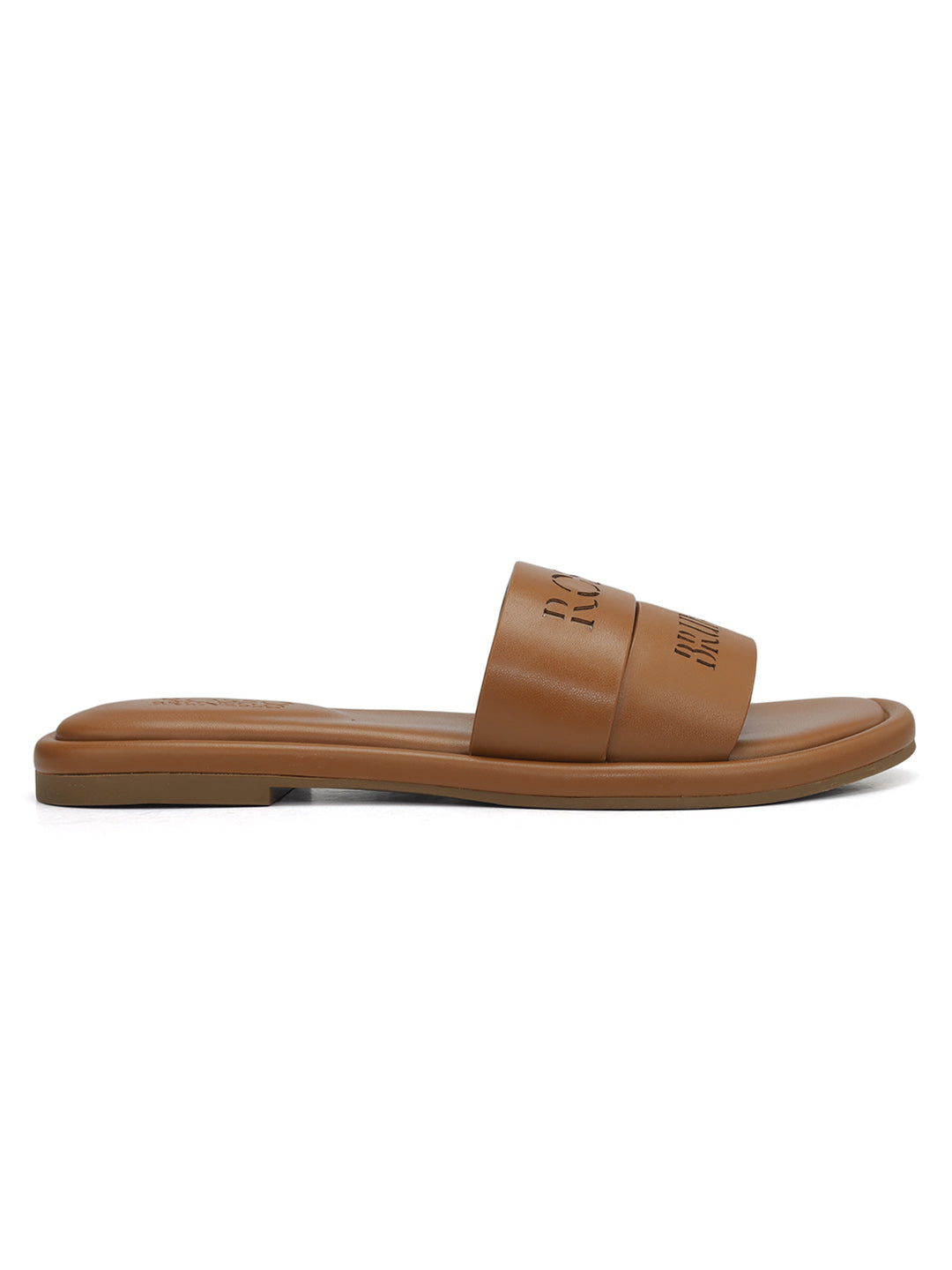 Tan Leather Slides