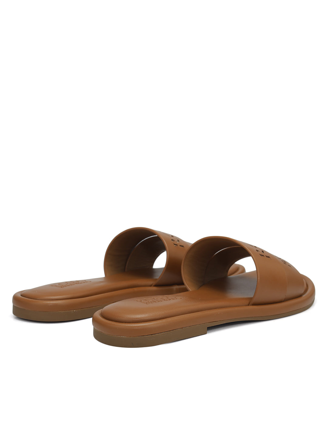 Tan Leather Slides