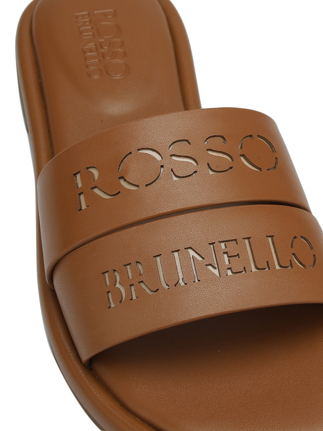 Tan Leather Slides