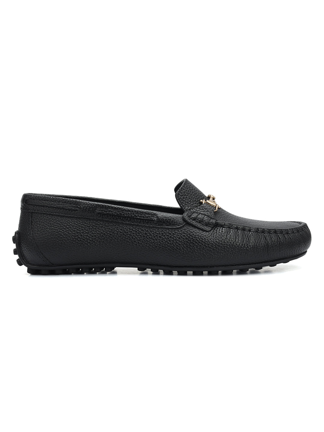 Black Moccasins With Buckle