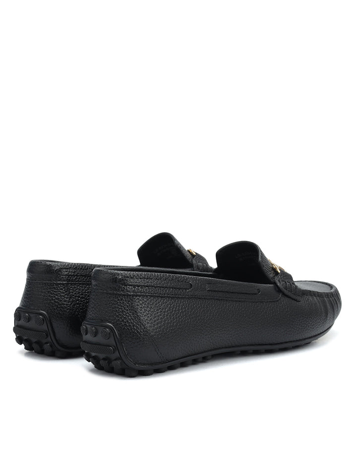 Black Moccasins With Buckle