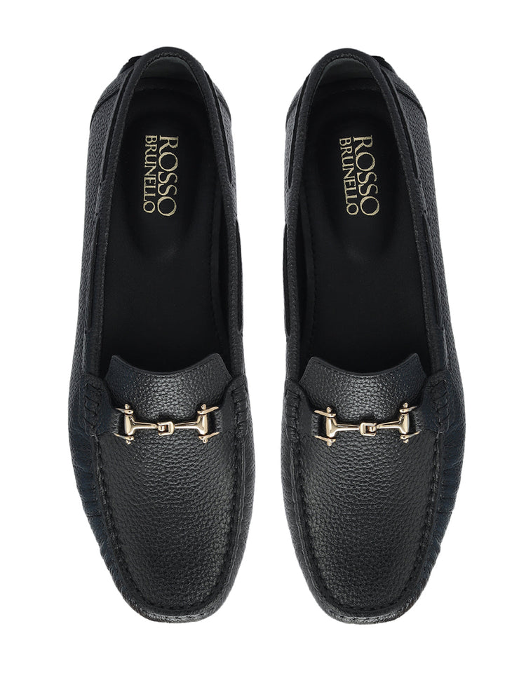 Black Moccasins With Buckle