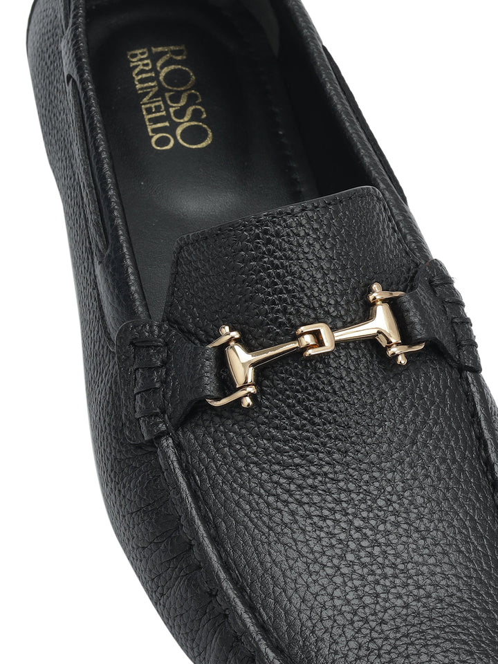 Black Moccasins With Buckle
