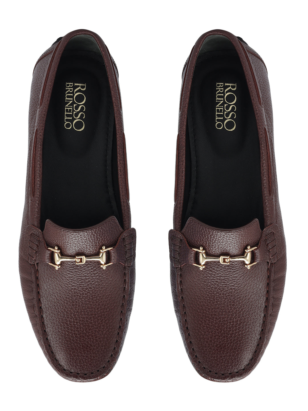 Burgundy Moccasins With Buckle