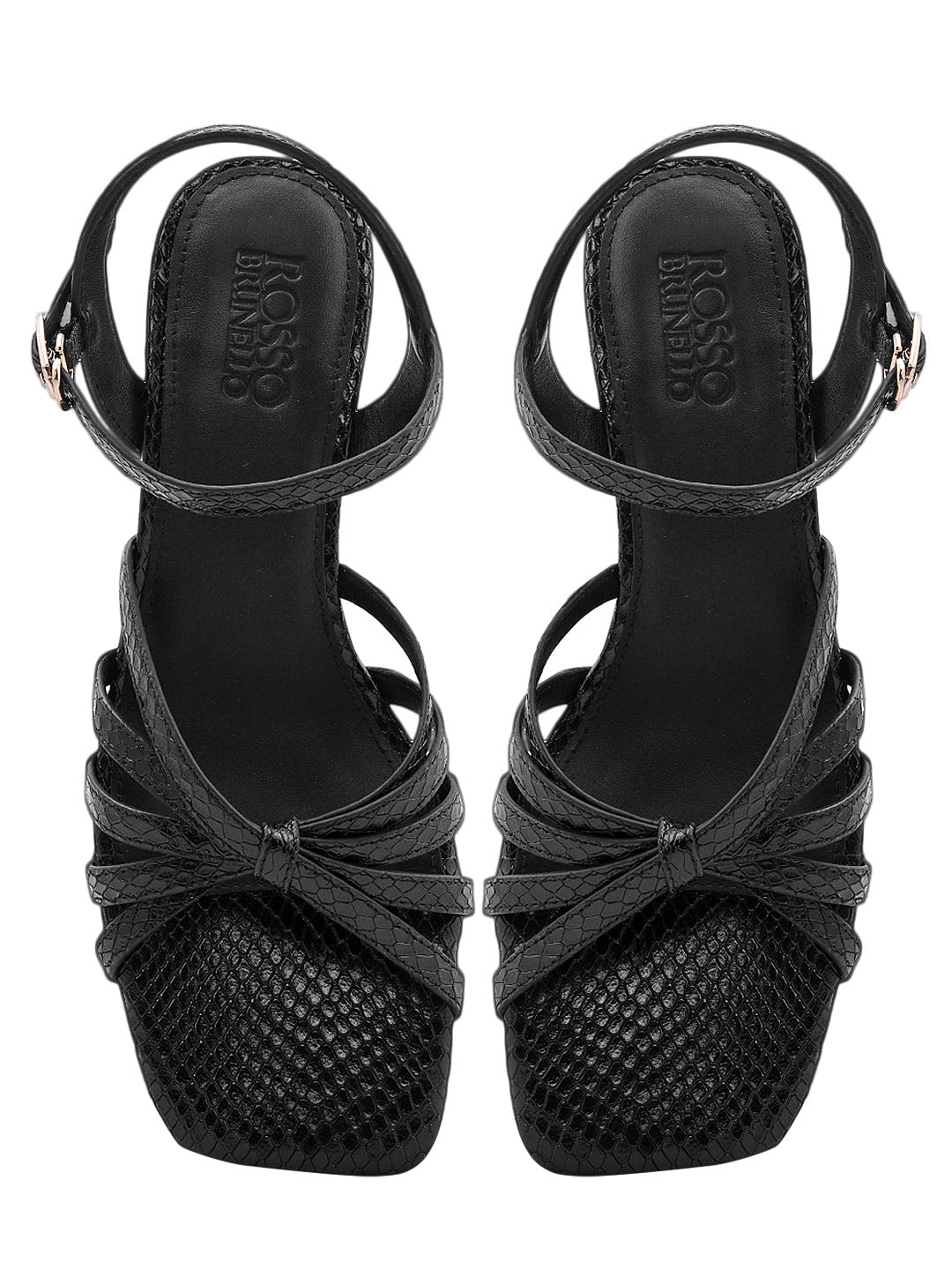 Black Strappy Kitten Heels