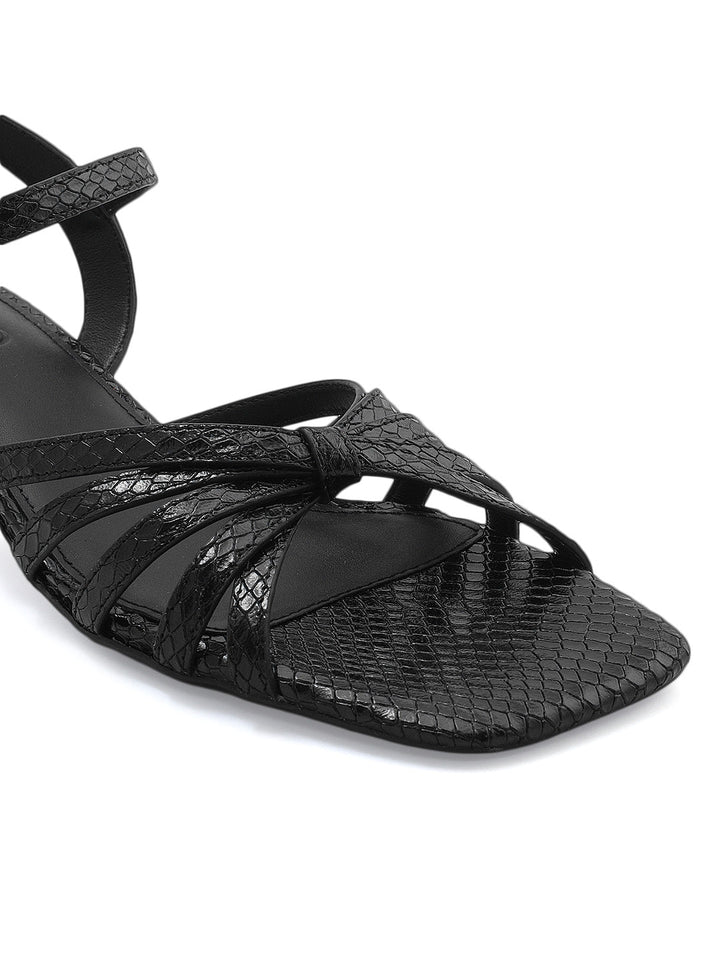 Black Strappy Kitten Heels