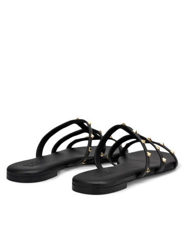 Black Studded Flats
