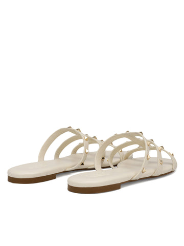 White Studded Flats