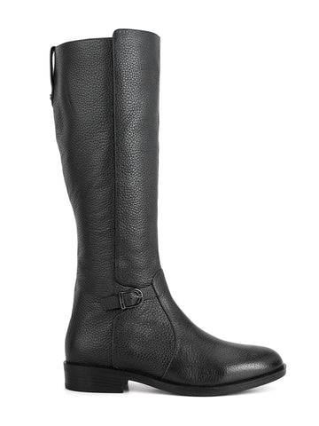 Black Leather Knee High Boots