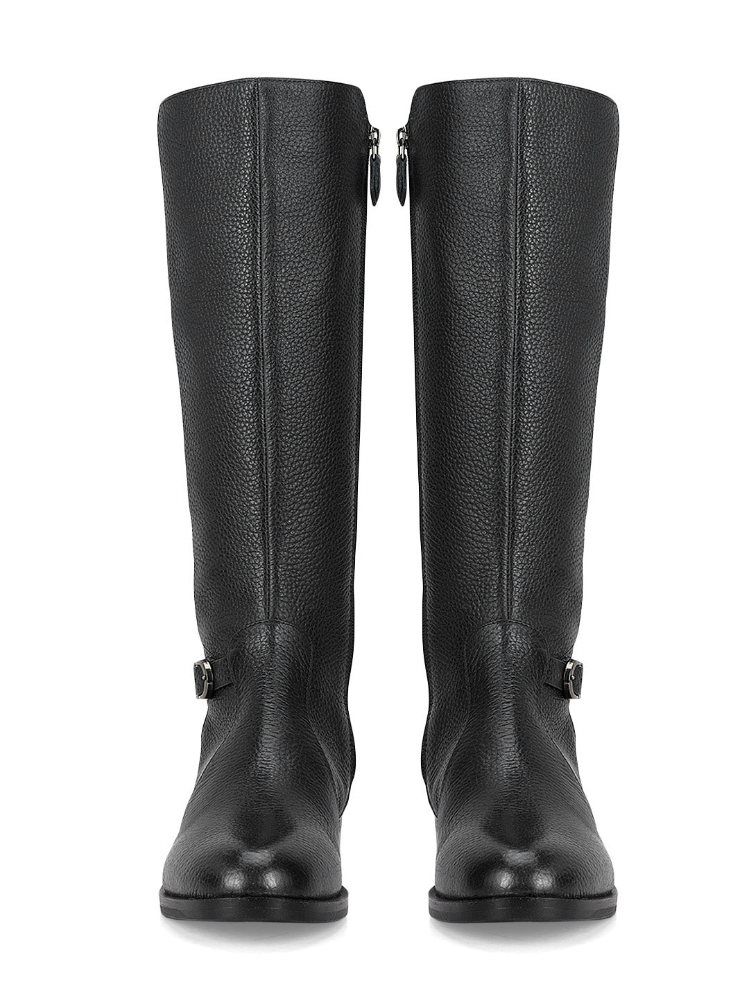 Black Leather Knee High Boots