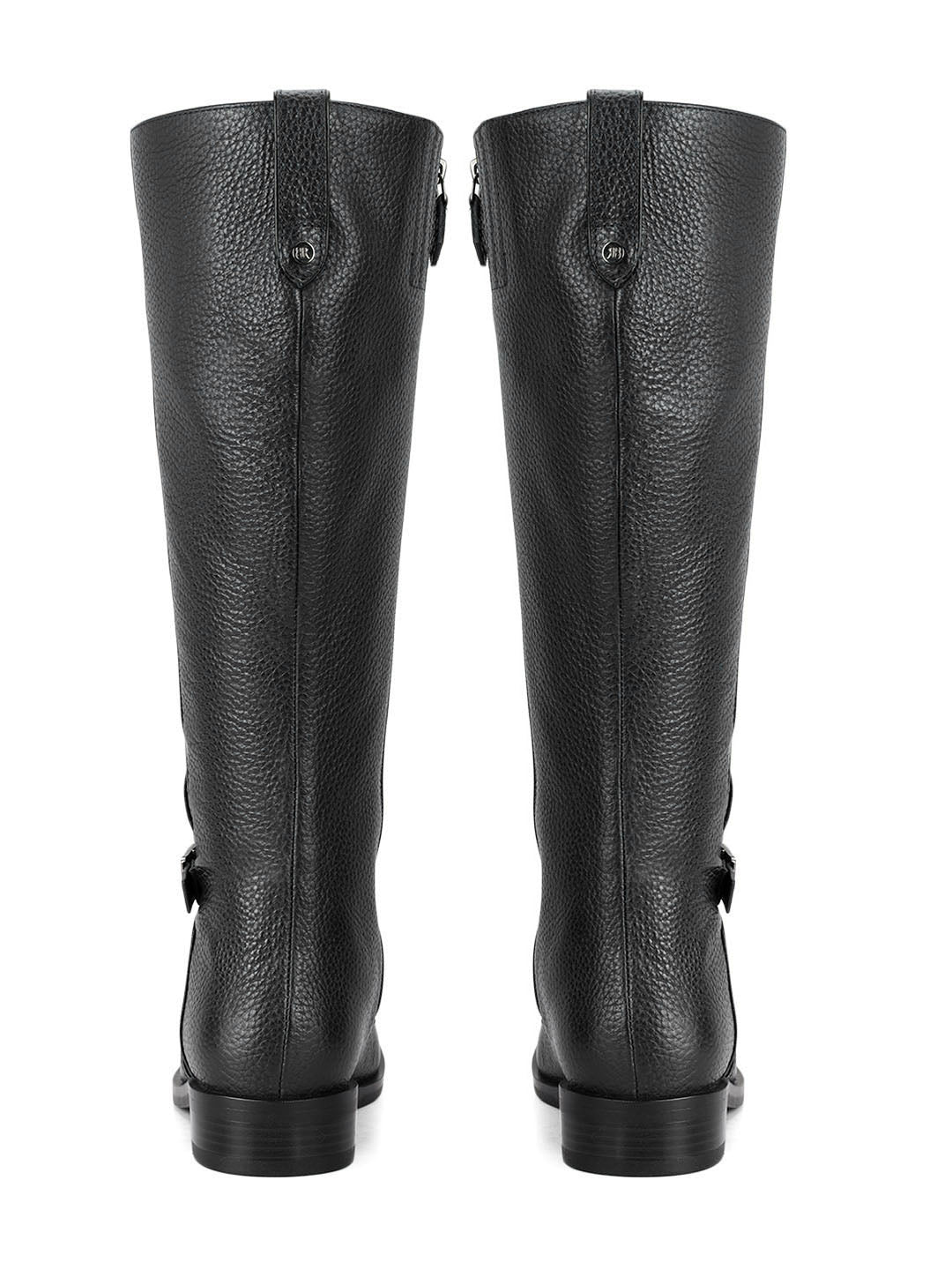 Black Leather Knee High Boots