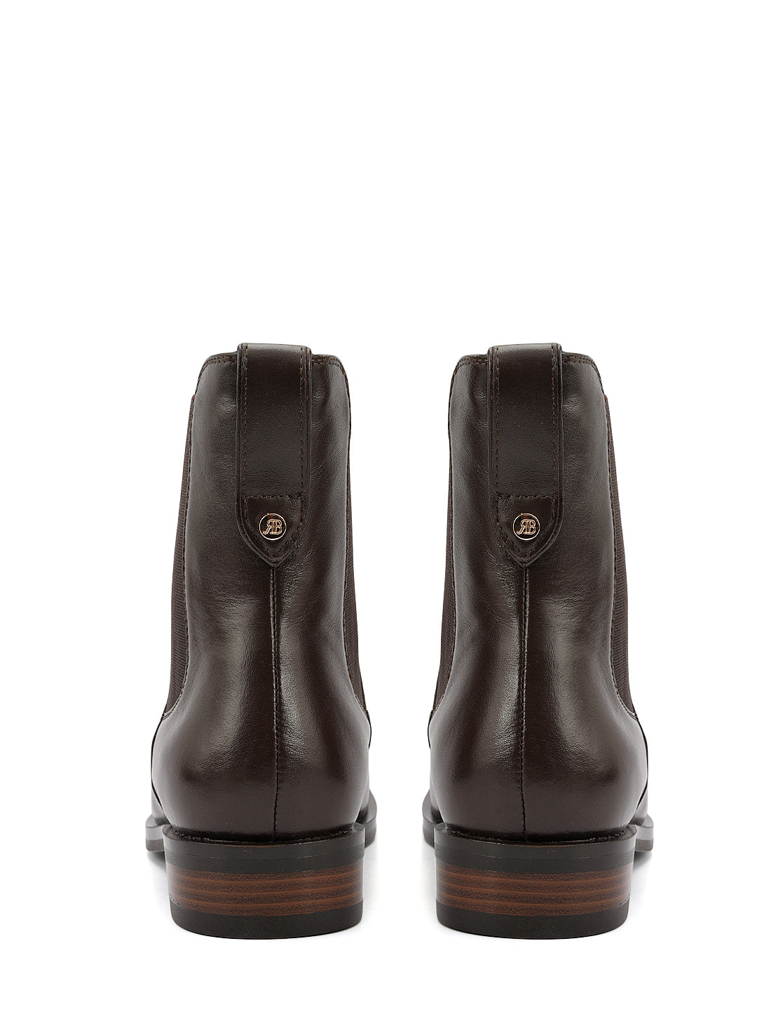 Brown Plain Leather Ankle Length Boots