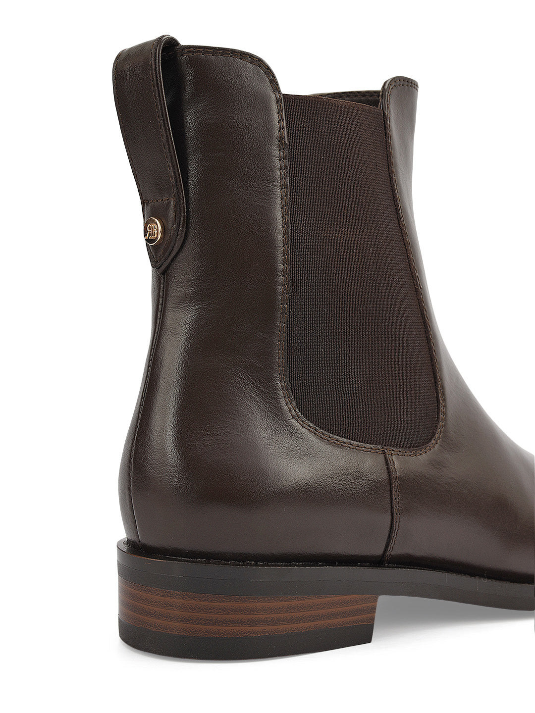 Brown Plain Leather Ankle Length Boots