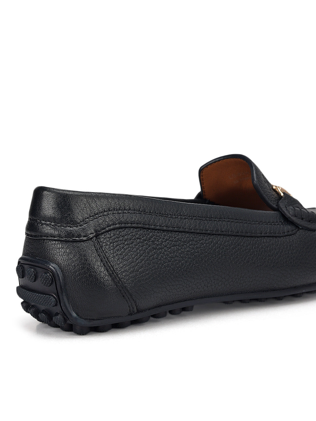 Blue Leather Women Moccasins With Trim