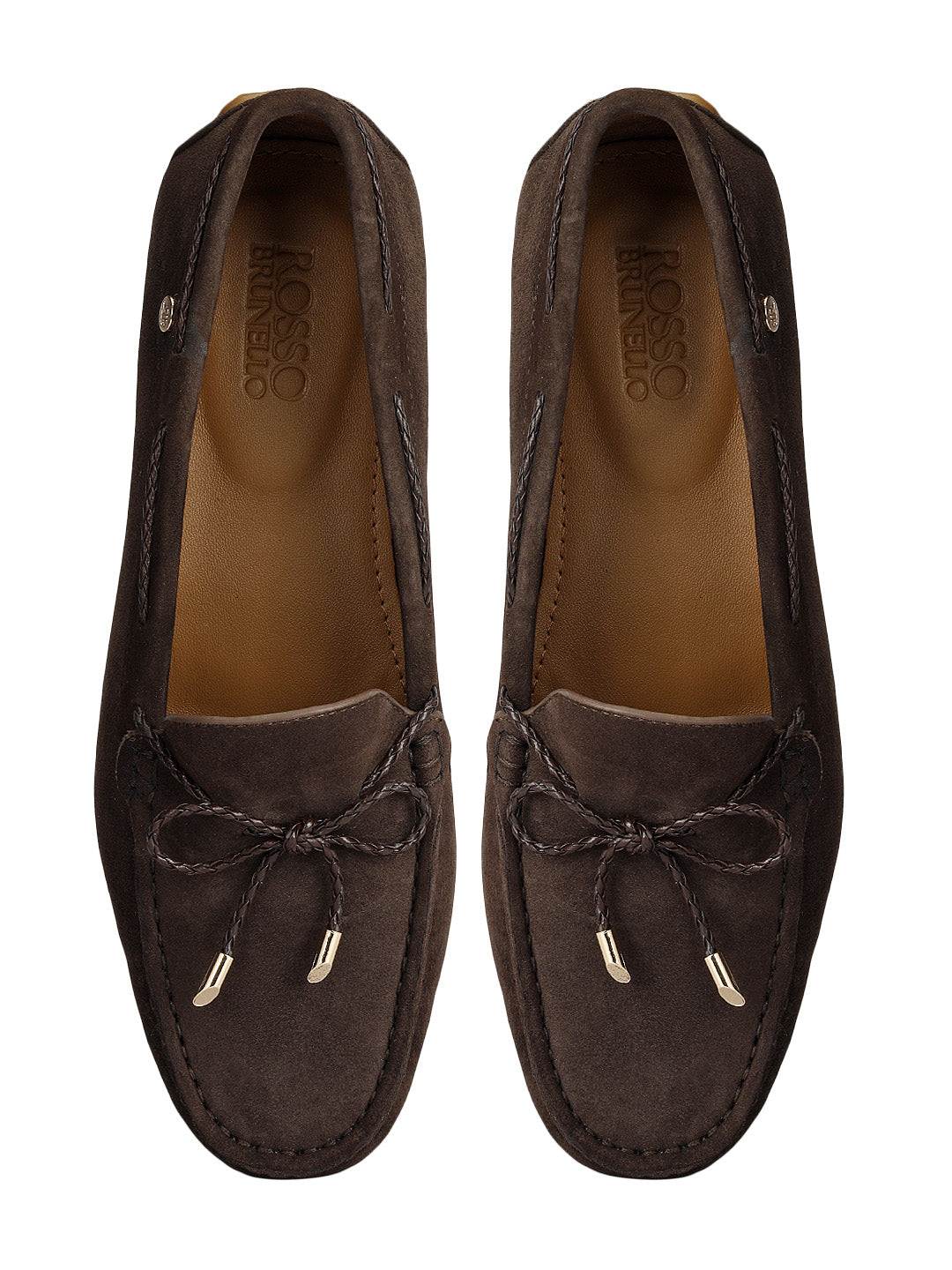 Brown Suede Textured Women Moccasins