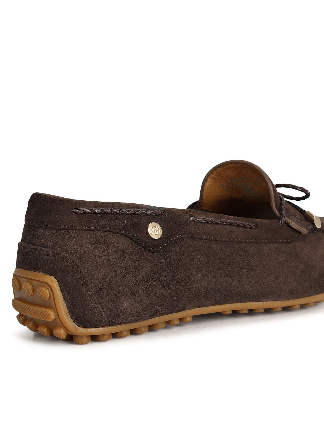 Brown Suede Textured Women Moccasins