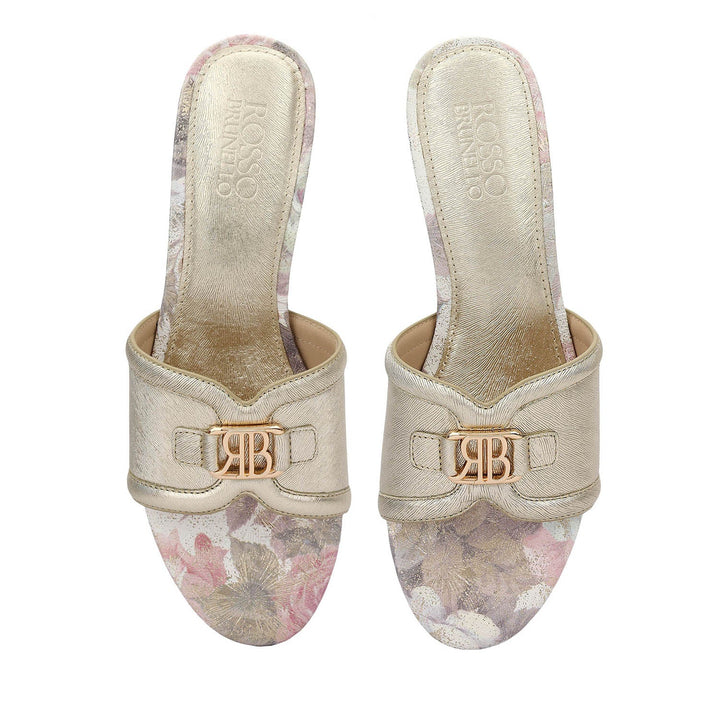 Gold Logo Buckle Heels