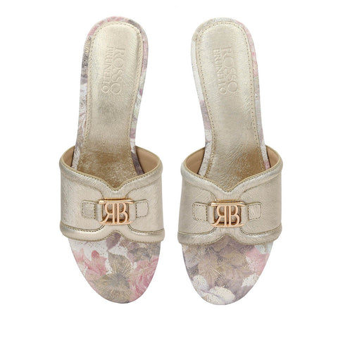 Gold Logo Buckle Heels