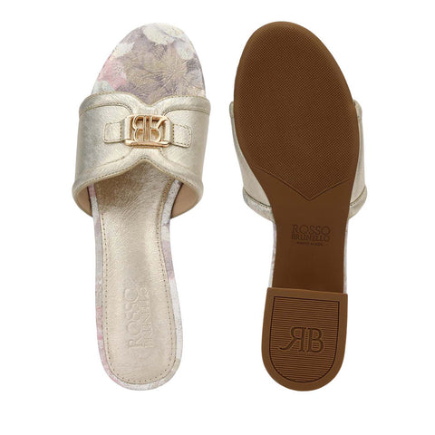 Gold Logo Buckle Heels