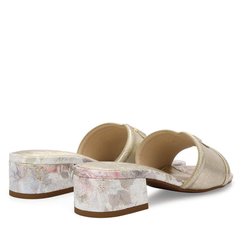 Gold Logo Buckle Heels