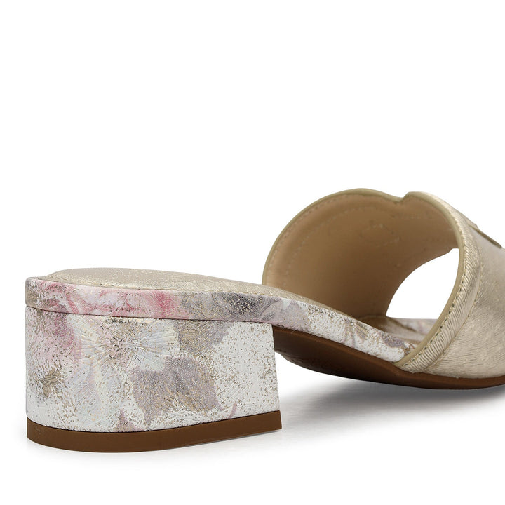 Gold Logo Buckle Heels