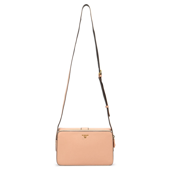 Small Franzy Leather Sling Bag - Peach