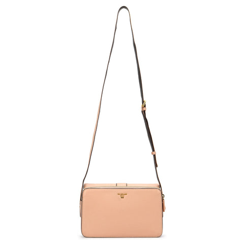Small Franzy Leather Sling Bag - Peach