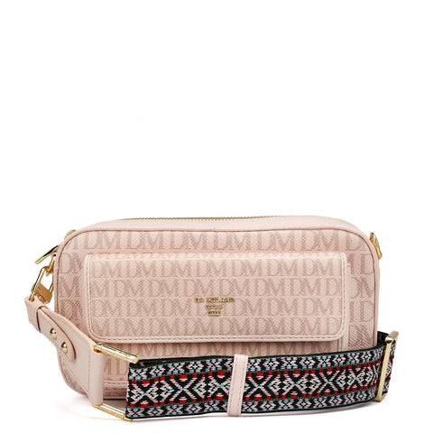 Small Monogram Leather Sling - Pink