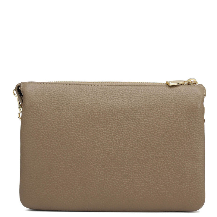 Small Wax Leather Sling - Greyish Taupe