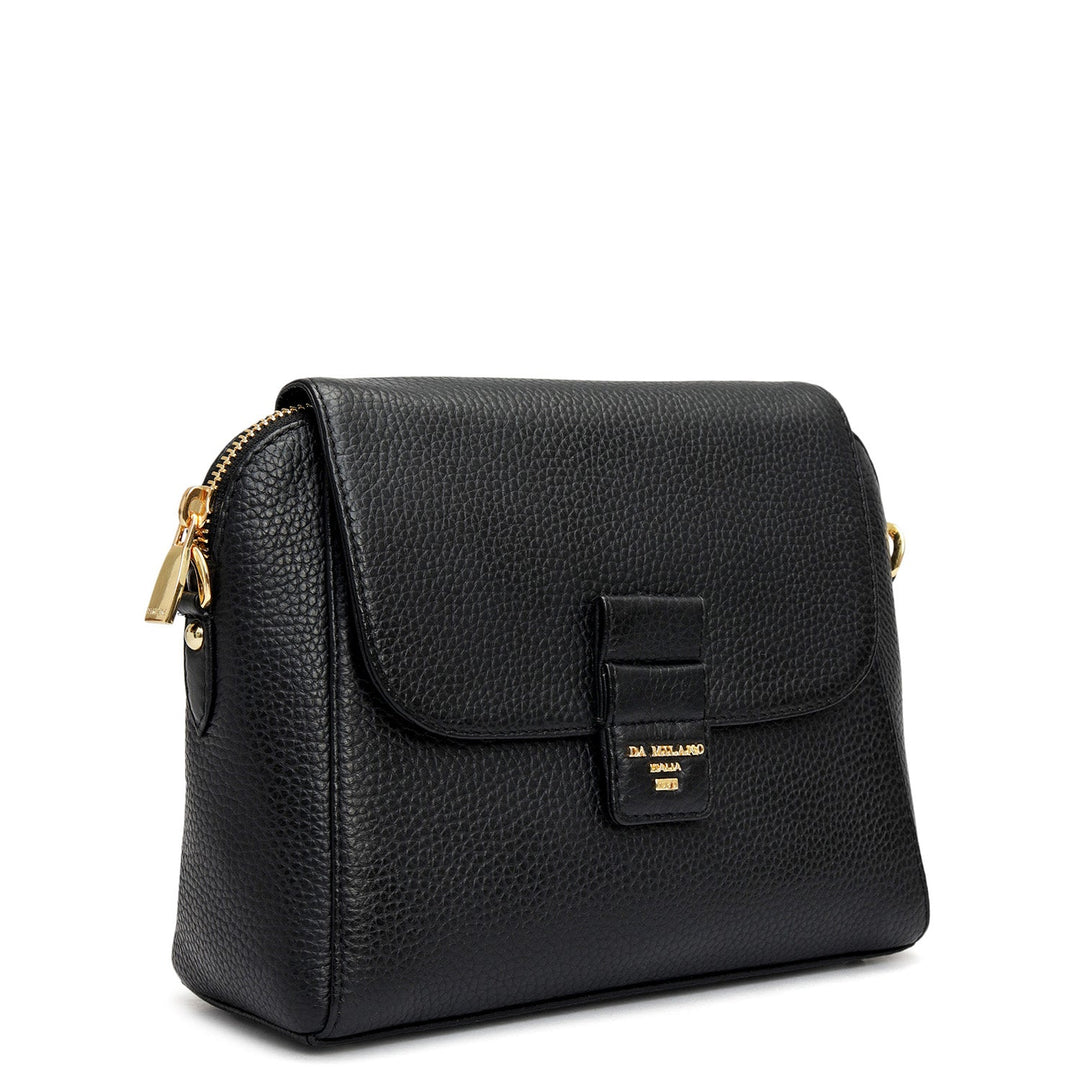 Small Wax Leather Sling - Black