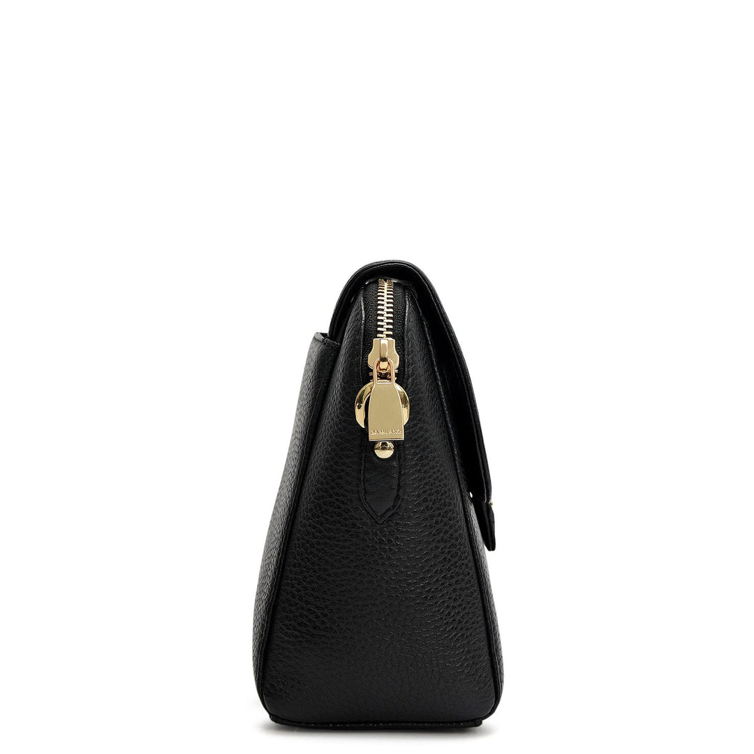 Small Wax Leather Sling - Black