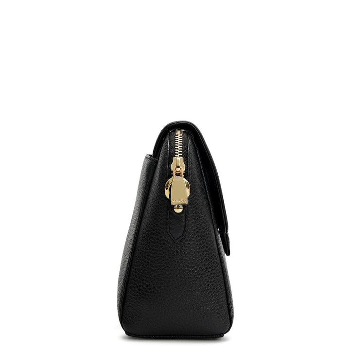 Small Wax Leather Sling - Black